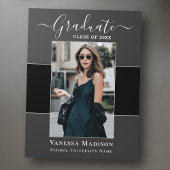 Modern | Elegant 1 Photo Graduation Announcement Briefkaart