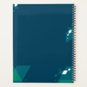 Modern Elegant 2021 Persoonlijk blauw Planner (Achterkant)
