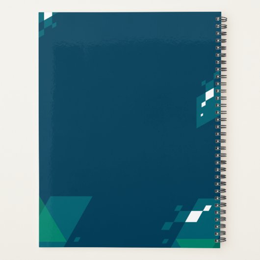 Modern Elegant 2021 Persoonlijk blauw Planner (Achterkant)