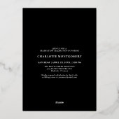 Modern Elegant 2023 Fotogradatie Partij Folie Uitnodiging (Achterkant)