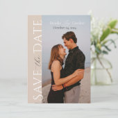 Modern Elegant 2 Foto Verloving Save the Date (Staand voorkant)
