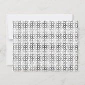 Modern Elegant 3 Monogram Initiaal Boho Rustic Notitiekaartje (Achterkant)