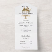 Modern, elegant 40. allemaal in één uitnodiging (Binnen)