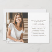 Modern Elegant 4 Foto Collage Graduation Party Kaart (Achterkant)