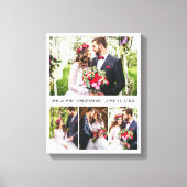 Modern Elegant 4 Foto's Collage Bruiloft Canvas Afdruk (Voorkant)