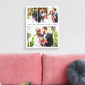 Modern Elegant 4 Photo Collage Wedding Canvas Afdruk (Insitu (Woonkamer))
