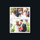 Modern Elegant 4 Photo Collage Wedding Canvas Afdruk<br><div class="desc">Modern 4 Fotocollage Bruiloft Canvas Print</div>