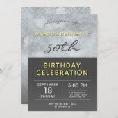 Modern Elegant 50e verjaardag Kaart (Voorkant / Achterkant)