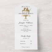 Modern, elegant 75. allemaal in één uitnodiging (Binnen)