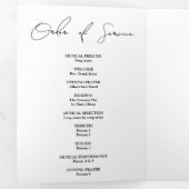 Modern Elegant 7 Photo Trifold Funeral Program Drieluik Programma (Binnenzijde eerst)