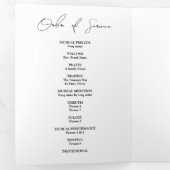 Modern Elegant 7 Photo Trifold Funeral Program Drieluik Programma (Binnenzijde eerst)