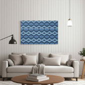 Modern, Elegant Abstract Blue Jay Pattern Canvas Afdruk