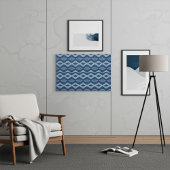 Modern, Elegant Abstract Blue Jay Pattern Canvas Afdruk
