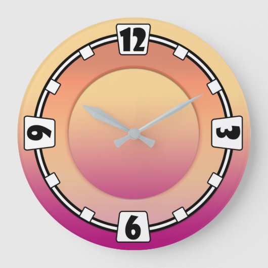 Modern, elegant, abstract, decoratief, klok (Voorkant)