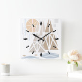 Modern, elegant, abstract, decoratief, klok (Huis)