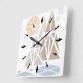 Modern, elegant, abstract, decoratief, klok (Hoek)