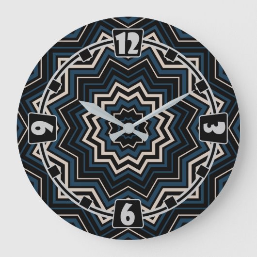 Modern, elegant, abstract, decoratief, klok (Voorkant)