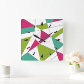 Modern, elegant, abstract, decoratief, klok (Huis)