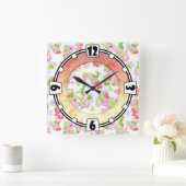 Modern, elegant, abstract, decoratief, klok (Huis)