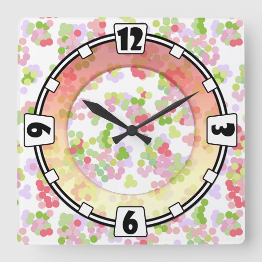 Modern, elegant, abstract, decoratief, klok (Voorkant)