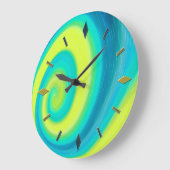 Modern, elegant, abstract, decoratief, klok, colo grote klok (Hoek)