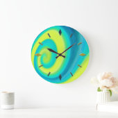 Modern, elegant, abstract, decoratief, klok, colo grote klok (Huis)