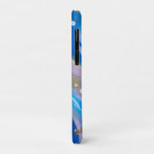 Modern elegant abstract grillig blauw goud Case-Mate iPhone case (Achterkant/links)