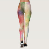 Modern Elegant Abstract Kunstontwerp Kleurrijk Leggings (Achterkant)