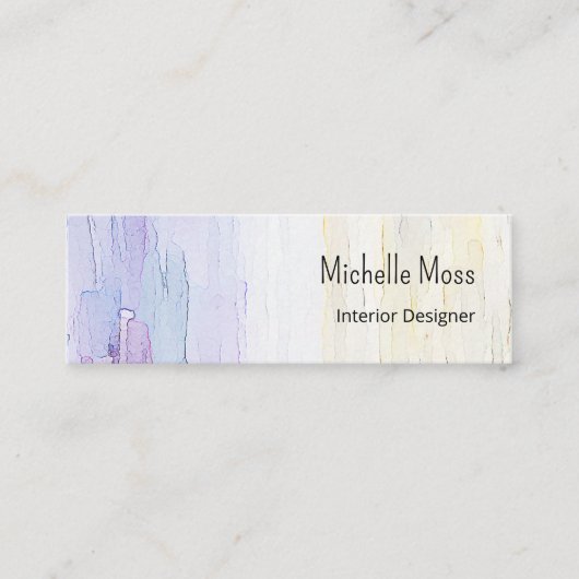 Modern elegant Abstract Paars interieurontwerp Mini Visitekaartje (Voorkant)