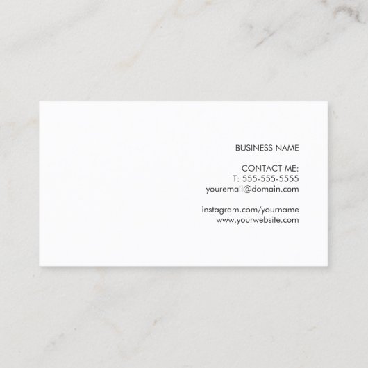 Modern Elegant Abstract Patroon Interieur Designer Visitekaartje (Achterkant)