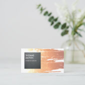 Modern Elegant Abstract Patroon Interieur Designer Visitekaartje (Staand voorkant)