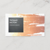 Modern Elegant Abstract Patroon Interieur Designer Visitekaartje (Voorkant)