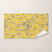 Modern Elegant Abstract Wildbloemen Mustard Yellow Bad Handdoek (Handdoek)