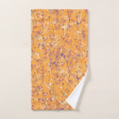 Modern Elegant Abstract Wildbloemen Paars Sinaasap Bad Handdoek (Handdoek)