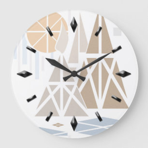 Modern, elegant, abstracte, decoratief, klok