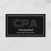 Modern Elegant Accountant Zwart Visitekaartje (Voorkant)