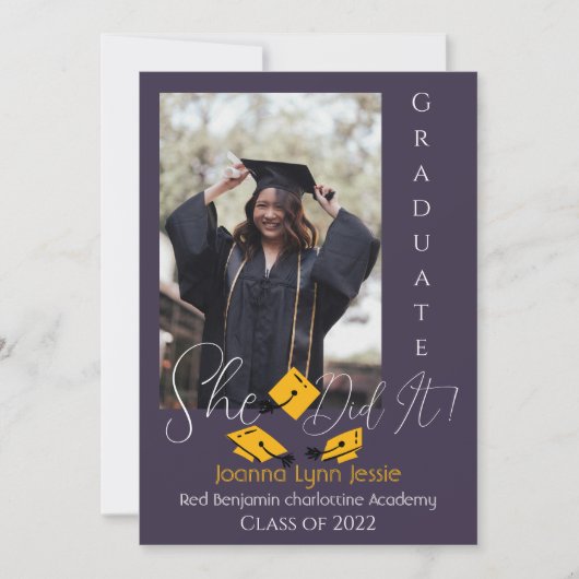 Modern Elegant Afstuderen gouden Pet Bedankt Scrip (Voorkant)