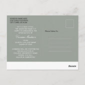 Modern Elegant Afstuderen groene aankondiging foto Briefkaart (Achterkant)