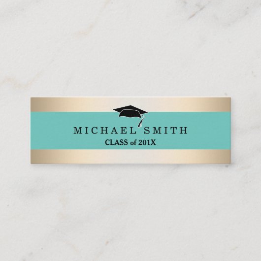 Modern Elegant Afstuderen Name Card Contactkaartje (Voorkant)