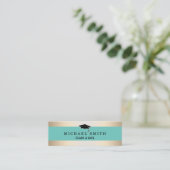 Modern Elegant Afstuderen Name Card Contactkaartje (Staand voorkant)