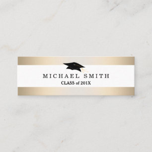 Modern Elegant Afstuderen Name Card Contactkaartje