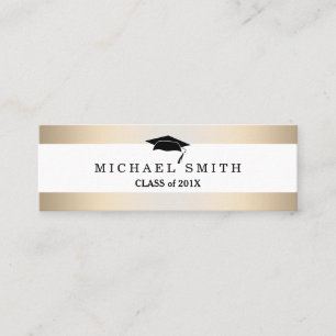 Modern Elegant Afstuderen Name Card Contactkaartje