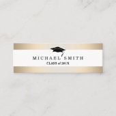 Modern Elegant Afstuderen Name Card Contactkaartje (Voorkant)