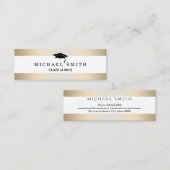 Modern Elegant Afstuderen Name Card Contactkaartje (Voorkant / Achterkant)