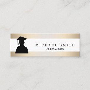 Modern Elegant Afstuderen Name Card Contactkaartje