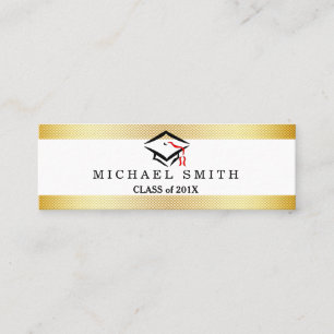 Modern Elegant Afstuderen Name Card Contactkaartje