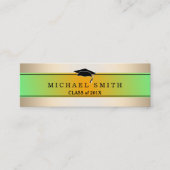 Modern Elegant Afstuderen Name Card Contactkaartje (Voorkant)