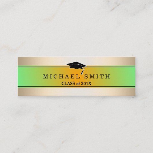 Modern Elegant Afstuderen Name Card Contactkaartje (Voorkant)