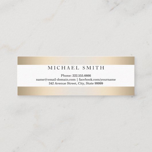 Modern Elegant Afstuderen Name Card Contactkaartje (Achterkant)