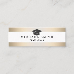 Modern Elegant Afstuderen Name Card Contactkaartje